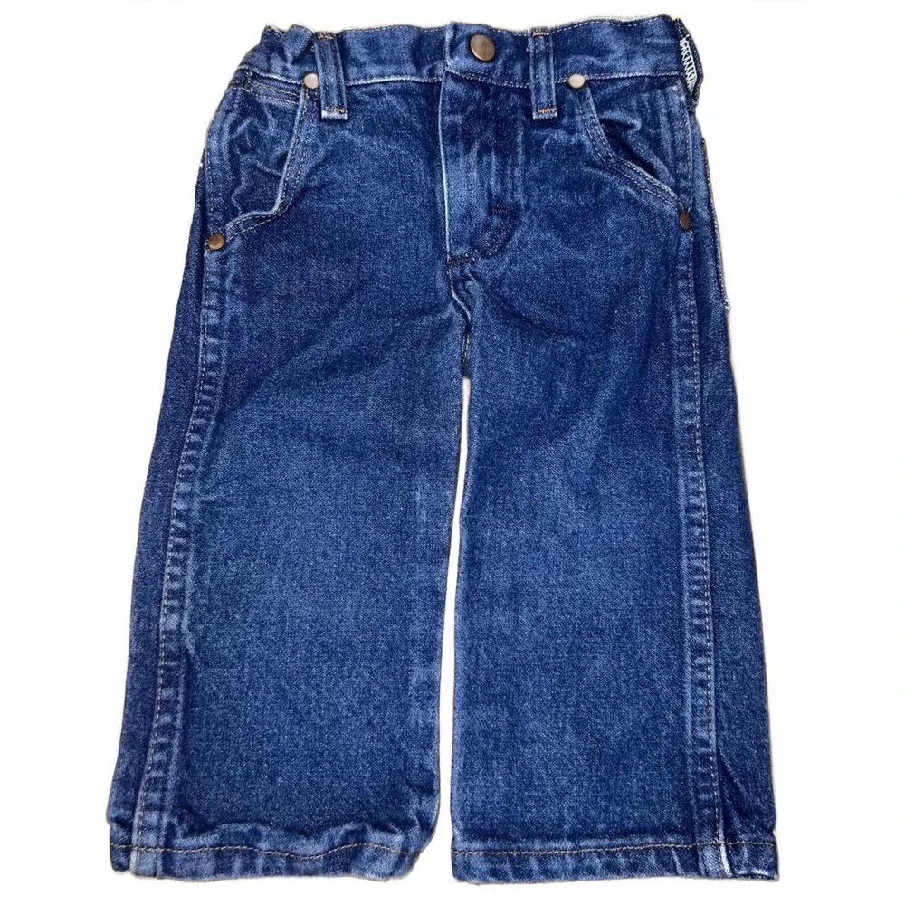 Wrangler‎ Classic Toddler Boys Dark Blue Denim Jeans Size 6 Cowboy Cut Western